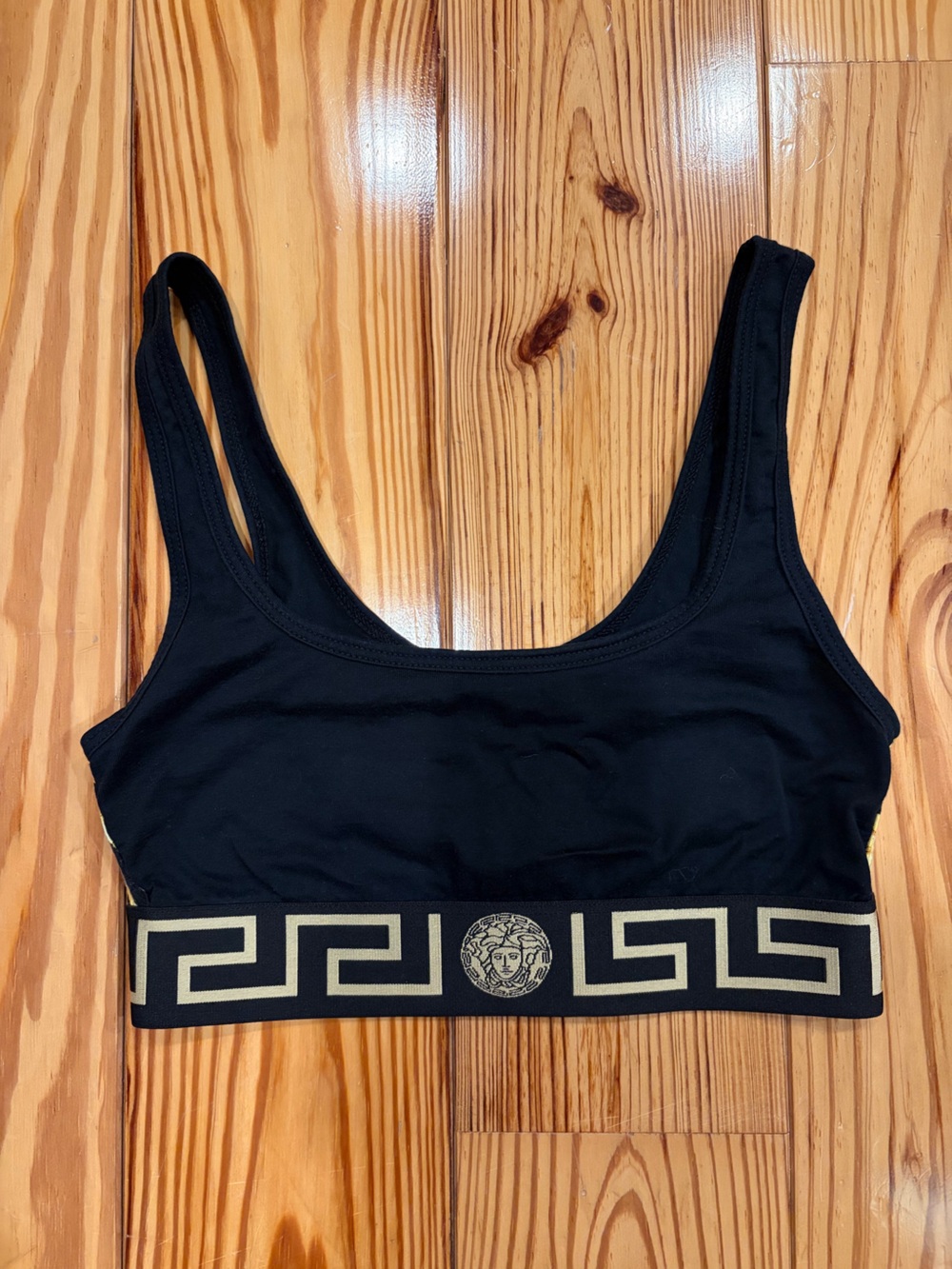 Versace Black Greca Sports bra